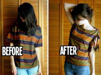 How To Instructions No Sew T-shirt Restyling